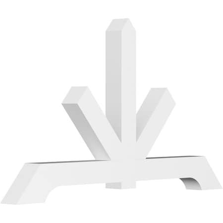 Ekena Millwork Vanguard Architectural Grade PVC Gable Bracket, 84"W x 49"H x 6"D x 6"F, 14/12 Pitch GBP084X49X0606VAN00